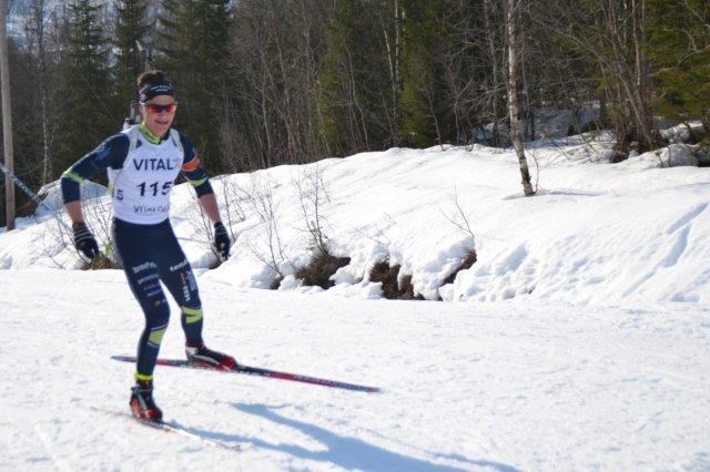 Georg Halsteinslid i løypa. Foto: Margunn Hjelmeset